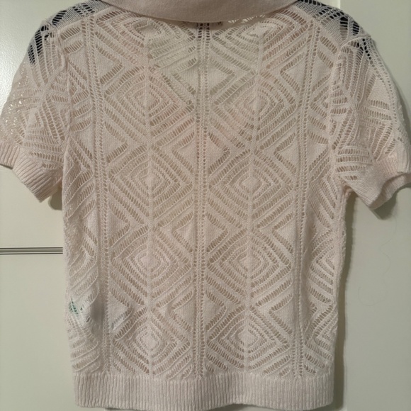 J Crew Cashmere Pointelle Sweater Polo XS - Picture 3 of 3